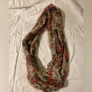 Large Floral Infinity Scarf